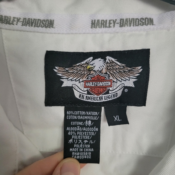 Harley-Davidson Shirt Mens Size XL 1903-2008 105TH Mechanic Motorcycle Vintage - Picture 5 of 9